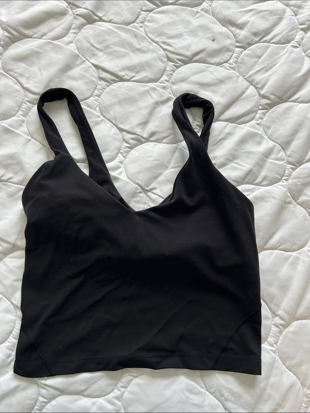 Black Align Tank Top with Built-in Bra